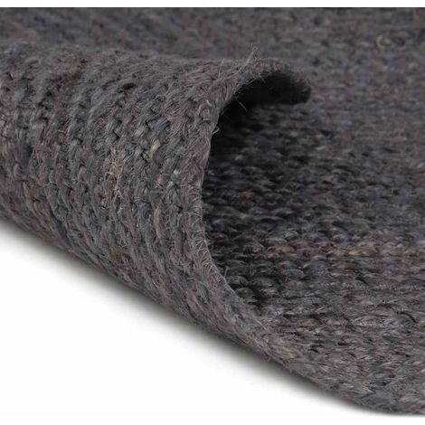Maison Exclusive - Teppich Handgefertigt Jute Rund 120 cm Dunkelg (1/5)
