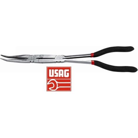 PINZA DOPPIO SNODO LUNGA A BECCHI MEZZI TONDI PIEGATI USAG 115 CLP (1/4)
