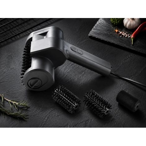 Brosse Barbecue Électrique sans Fil Nettoyeur Grille Barbecue Nettoyeur Grille 4000mAh 300Tr/min avec Lumière LED (1/5)