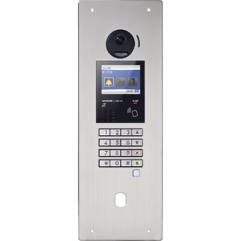 Platine vidéo enc. inox défilement nfc b. mag. perçage vigik (2 noms HEXACT) GTDMBLVN2 AIPHONE 200492