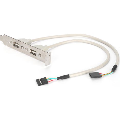 Panneau avant avec 2 ports USB 2.0, Plug and Play, support de fixation et câble adaptateur inclus (1/5)