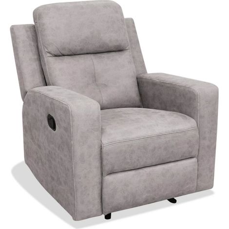 Sillón relax manual Nadal tapizado cemento, 83cm(Ancho) 92cm (Fondo) 102cm(Alto) (1/4)