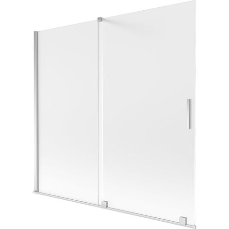 Mexen Velar paratia per vasca da bagno a 2 ante scorrevoli 170 x 150 cm, smerigliato, cromo - 896-170-000-31-01 (1/2)