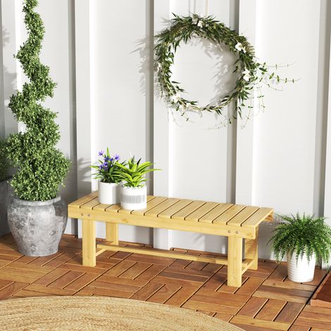 Banc de jardin 2 places en bois. Résistant aux intempéries. Mobilier de jardin avec finition hydrofuge. Banc de parc, charge maximale 250 kg. Banc en bois pour balcon, terrasse, jardin. 110 x 38 x 35