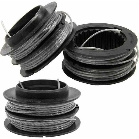 Accessorio per decespugliatore: Set di 3 bobine per tagliabordi da 0,080 pollici 80 V con montaggio frontale, compatibili con Greenworks-Crezuo
