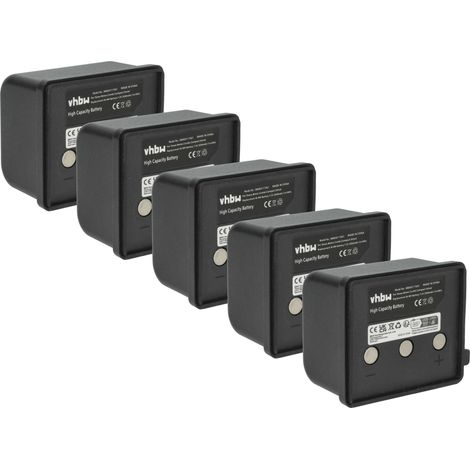 vhbw 5x Akku kompatibel mit Itowa Compact, Combi, Setval, Beton Fernbedienung Remote Control (2000 mAh, 7,2 V, NiMH)