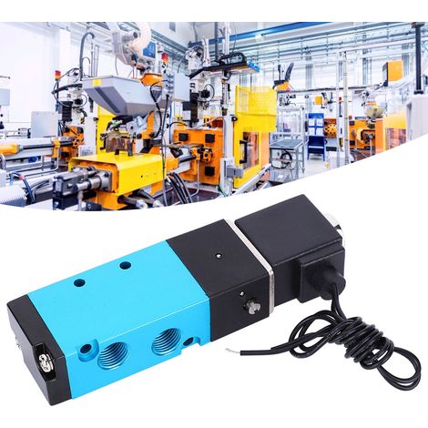 Électrovanne 2 positions 5 voies en alliage d'aluminium haute sensibilité avec bobine en cuivre 4V110-06 PT1/8 DC24V (1/5)