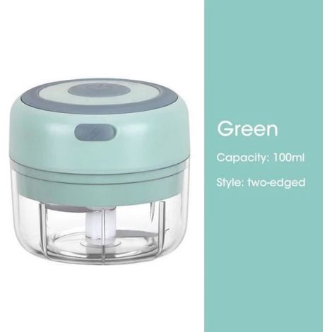 Mini hachoir de cuisine électrique,broyeur,hachoir à viande portable,hachoir à légumes,gadgets de cuisine,USB,1995- 105-Green-100ml
