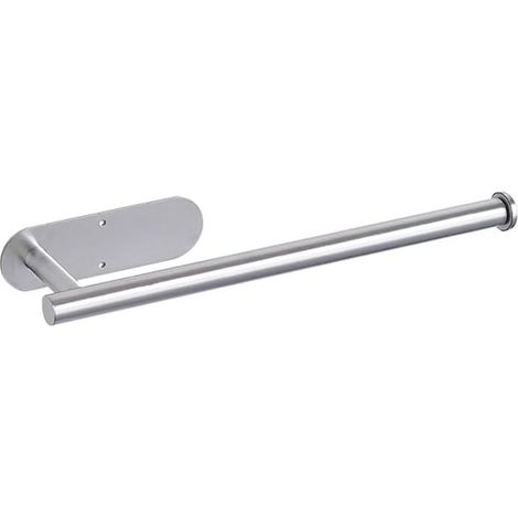 Paper Towel Holders, Under Cabinet Sturdy Hanging Paper Towels Holder Self Adhesive Wall Mount Towel Rack for Kitchen, Silver (1/4)