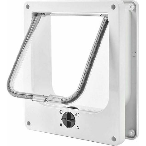 Chatière Magnétique - Pour Porte Intérieure En Bois Ou Mur - Volet Transparent En Plastique ABS - Installation Manuelle Sans Perçage - 1 Pièce