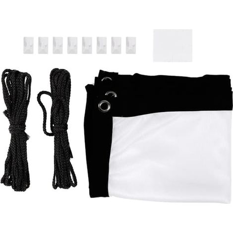 Écran de projection portable épais 16:9 en polyester blanc doux et infroissable (40 pouces) (1/5)