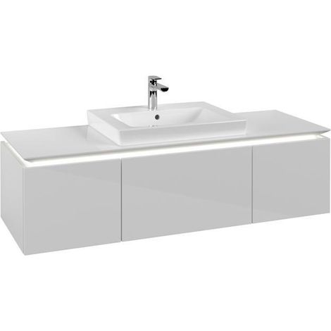VB WTUS Legato B684 1400x380x500mm avec cloche. 3 Ausz. WT m.tig Blanc brillant