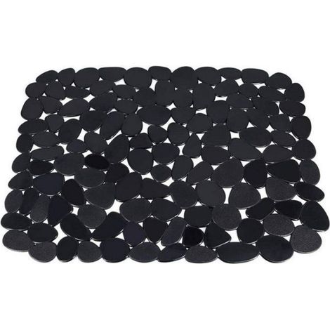 Tapis d'évier - 30 x 40 cm - Tapis d'évier - Tapis de lavabo - Rectangulaire - Noir - Tapis d'égouttage - Protection (1/4)