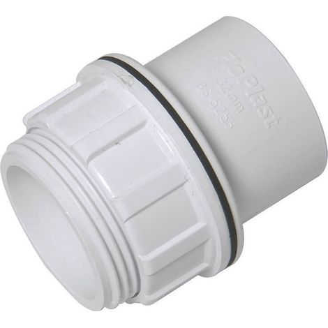 FloPlast ABS Solvent Weld Tank Connector 32mm White Pack of 10