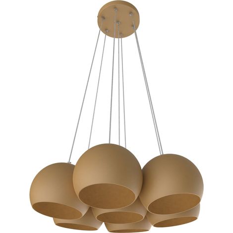 LUMICOM JOE Sospensione, 7X E27, max 42W, metallo, anodic gold, D.25cm (1/4)