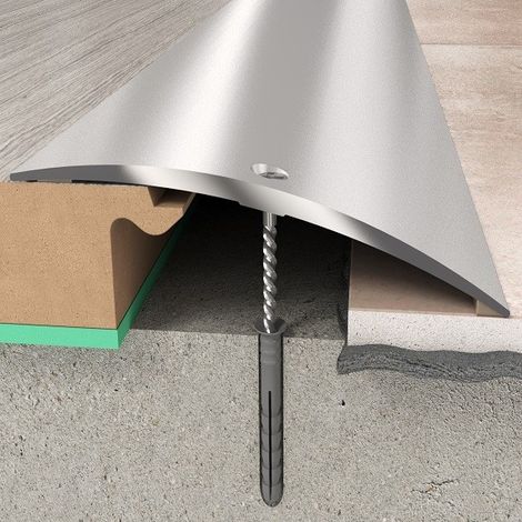 PROVISTON Übergangsprofil 70 x 6.55 x 930 mm Aluminium Übergangsschiene Silber Bodenprofil