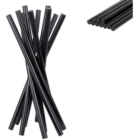 Packung mit 50 Heißklebesticks (270 x 11 mm) – Extra starker Kleber für die Reparatur von Autodellen – Geeignet für Stoff und Kunststoff – Schwarz