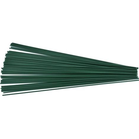 Fil de fer pour tiges de fleurs - 50 pièces - Accessoires pour plantes - Outils de composition florale - 30 cm x 2 mm - Vert (1/5)