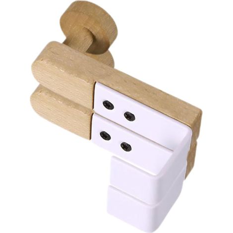 Pack of 2 Door Hooks Made of Wood and Iron, Rustproof, Sturdy Door Organiser Rack, Easy to Hang, Space-Saving for Bathroom, Kitchen, Wardrobe, Suitable for Coats, Towels (1/5)