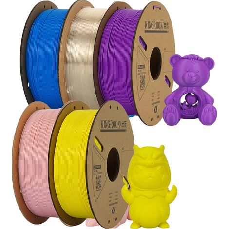 Filamento per stampante 3D, diametro 1,75 mm, lunghezza 300 m, 5 rotoli, colore misto B (1/2)