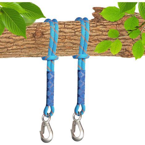 Pièces Sangle Balancoire Arbre,0.6M Hamac Sangles avec Mousquetons,Sangle de Suspension pour Hamac Corde Hamac Attache Hamac Sangle Hamac (1/5)