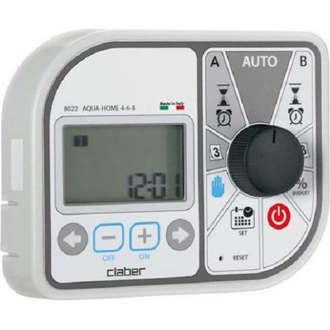 CLABER 8022 CENTRALINA/PROGRAMMATORE AQUA-HOME 4-6-8 PER IRRIGAZIONE GIARDINO