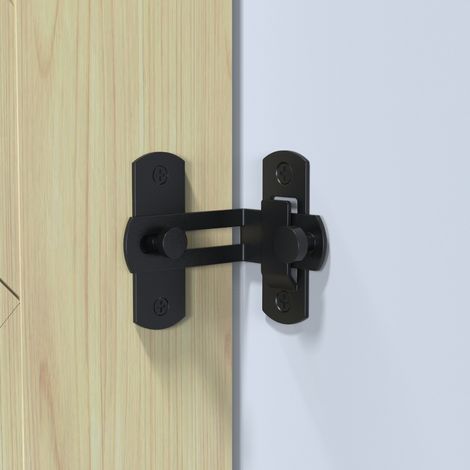 Verrou de porte à angle droit (noir)