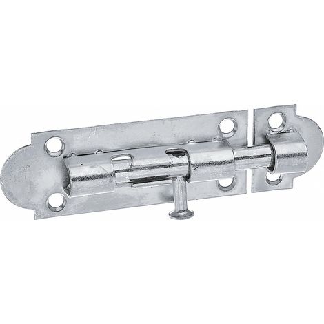 Verrou à grenailles avec poignée à bouton et sans ressort électro-galvanisé en jaune plaque 75 x 28 mm Ø du boulon 7 mm set de 12 pièces (1/2)