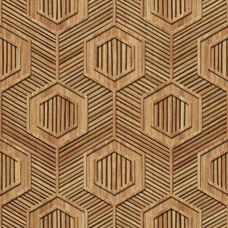 Tela decorativa para exteriores Oxford - Motivo de madera tallada 2 (1/5)
