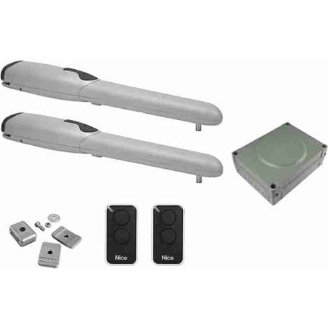 Nice WINGO3524KCE - Kit per l'automazione di cancelli a battente con ante fino a 3,5 m, 24 Vdc, montaggio esterno