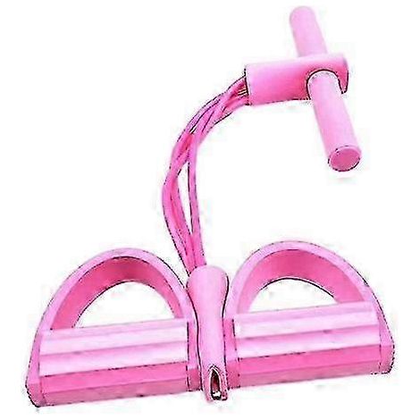 Zugseil mit rutschfestem Griff, tragbar, für Schlankheitstraining, elastisches Yoga-Pedalzug-Widerstandsband, Fitnessgerät Rosa (1/5)