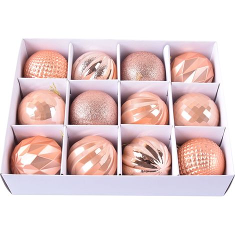 Boule De Noel - 12 Pièces - 6 Cm - En Plastique Shatterproof - Pour Arbre De Noël Intérieur Et Extérieur