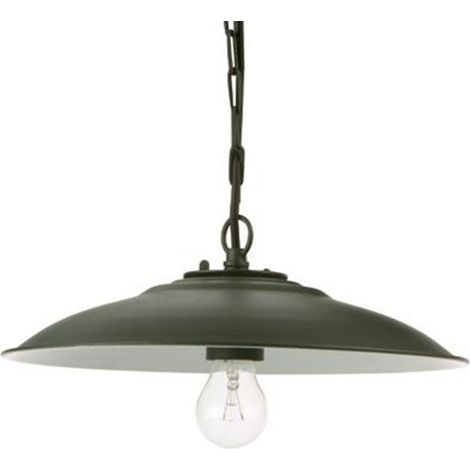 Lanterna con catena "Piatto" lampada da esterno in alluminio anticato 25 w (1/3)