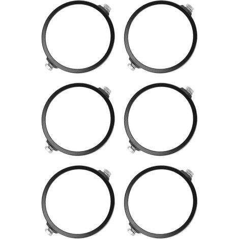 6X Support de phare rond universel en aluminium noir de 5,75 pouces pour motos (1/5)