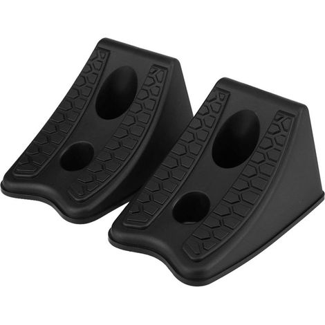 Calzos antideslizantes para ruedas de 2 piezas, bloques de alineación antideslizantes para ruedas de coche, calzos de goma para neumáticos de coche, calzos antivuelco para ruedas de coche (1/5)