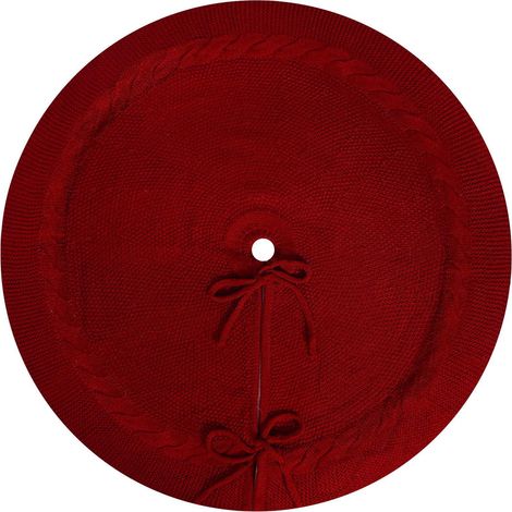Ardoise De Sapin De Noël - Tricot Épais En Polyester - Diamètre 60 Cm - Décor Rustique Pour Salon Chambre Ou Jardin - 1 Pièce (1/4)