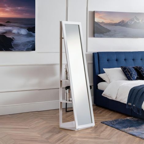 Miroir avec rangement Fresco, blanc (1/5)