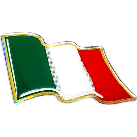 3D Sticker Bandiera al Vento Italia