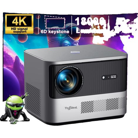 Filiyano – Projecteur ThundeaL TDA6W, luminosité de 18 000 lumens, résolution 1920 x 1080p, version Android
