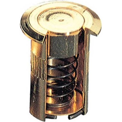 5 x PL POZZETTO A MOLLA OTTONE LUCIDO D 22X30 MM