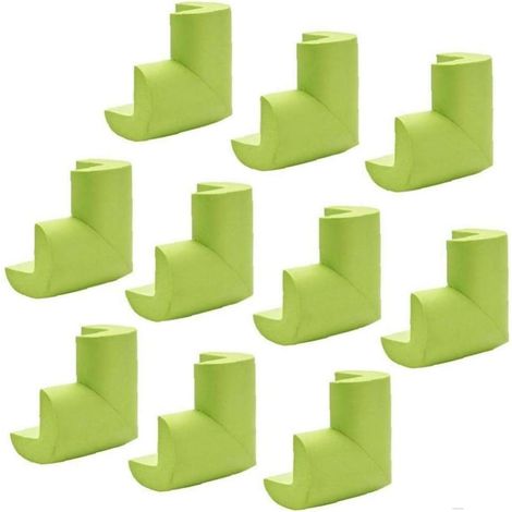 10 pcs Sécurité Coin Protecteur Bébé Protecteur Coin Doux Table Meubles Protecteur Coin Vert (1/5)