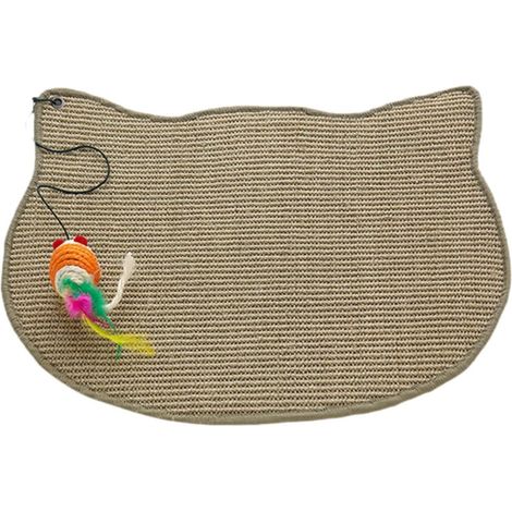Tapis à gratter for chat, coussin de couchage for animaux de compagnie, résistant à l'usure for chats, chatons, protection du canapé, sol, mur, tapis avec jouet d'entraînement (1/5)