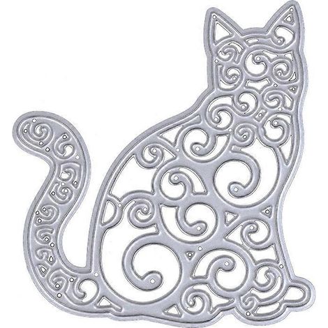 Prägeformen für Katzenmotive aus Metall und Stahl – Stanzformen, Schablonen, DIY-Scrapbooking-Album