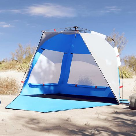 Strandzelt 3 Personen Azurblau Quick Release Wasserdicht (1/5)