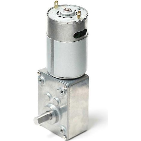 Moteur à engrenages à vis sans fin électronique CC basse vitesse 41 tr/min, moteur à réduction à vis sans fin 24 V, moteur à engrenages autobloquant (1/5)