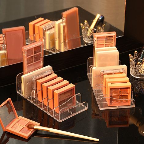 Organisateur de palette de fards à paupières, transparent, support compartimenté pour palette de maquillage, pour coiffeuse (1/5)