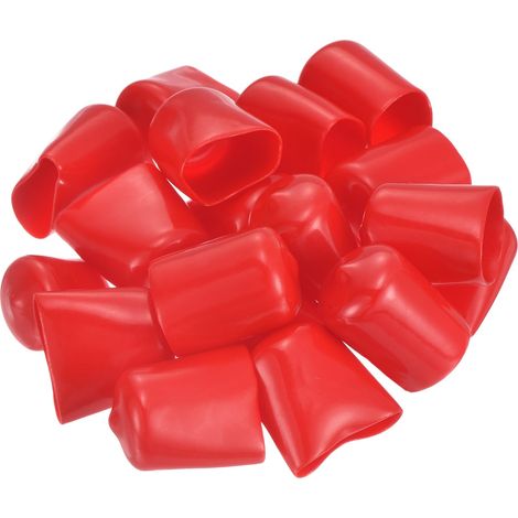 50pcs Embouts en Caoutchouc 19 mm ID Embouts de Protection Rouge (1/5)