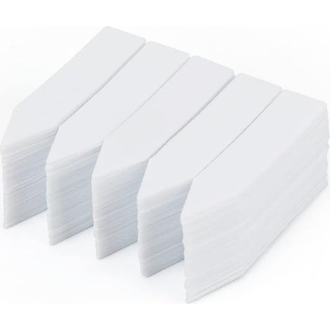 200 mini etichette per piantine, 5x1 cm, etichette in plastica per piante, etichette per orto, etichette per giardino esterno, bianche