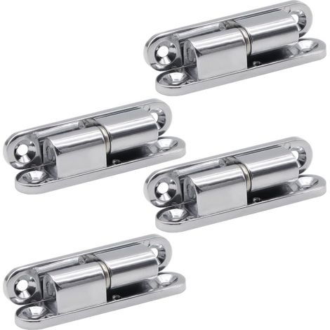 Juego de 4 bisagras silenciosas desmontables para muebles de armario - Bisagras de acero para puertas de madera y metal
