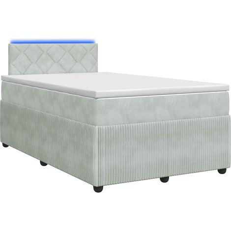 Maison Exclusive - Letto box spring con materasso Grigio Chiaro 120 x 190 cm (1/5)